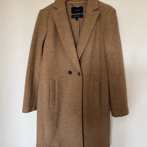 J. Crew Camel Italian Wool Size 6 Coat - Picture 3 of 6